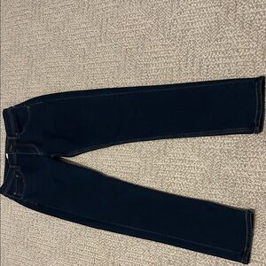 Elegant Dark Blue Women's Slim Straight Leg Jeans by Hawker and Rye